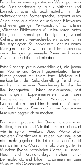 Besonders in seinem plastischen Werk